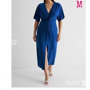 M - NWT Express V-Neck Twist Front Maxi Dress